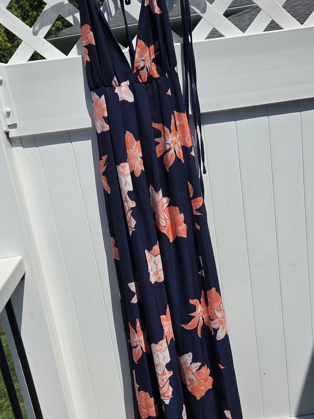 Hello Molly Navy Blue/Floral Maxi Dress NWT - Size 6 - Picture 4 of 6